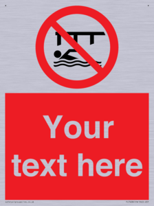 Custom Do not swim in the vicinity of piers